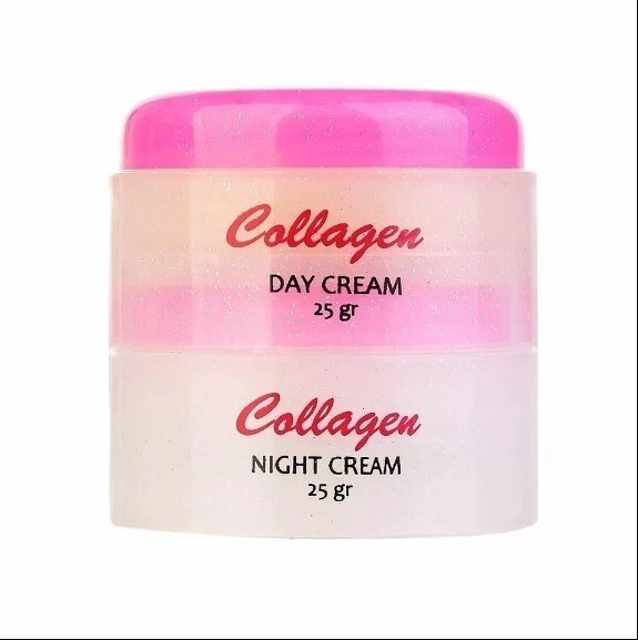 DAY + NIGHT Cream THE FACE Anti Aging Skin Cream Collagen Vitamin E Elasticity
