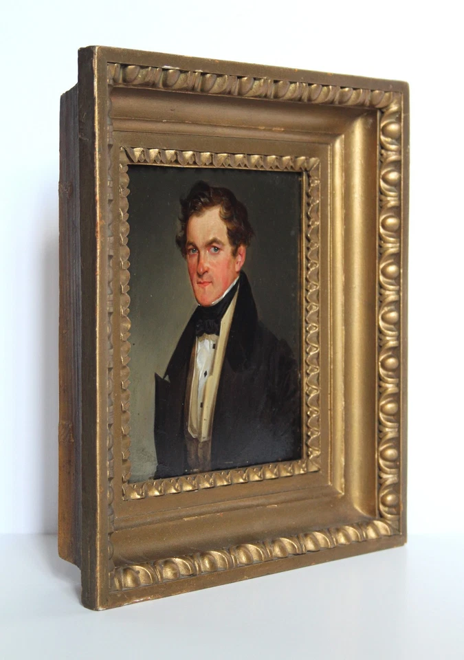 Philipp Wirth (1808-1878) Biedermeier Portrait eines eleganten Herren 1832 - Bild 2 von 4