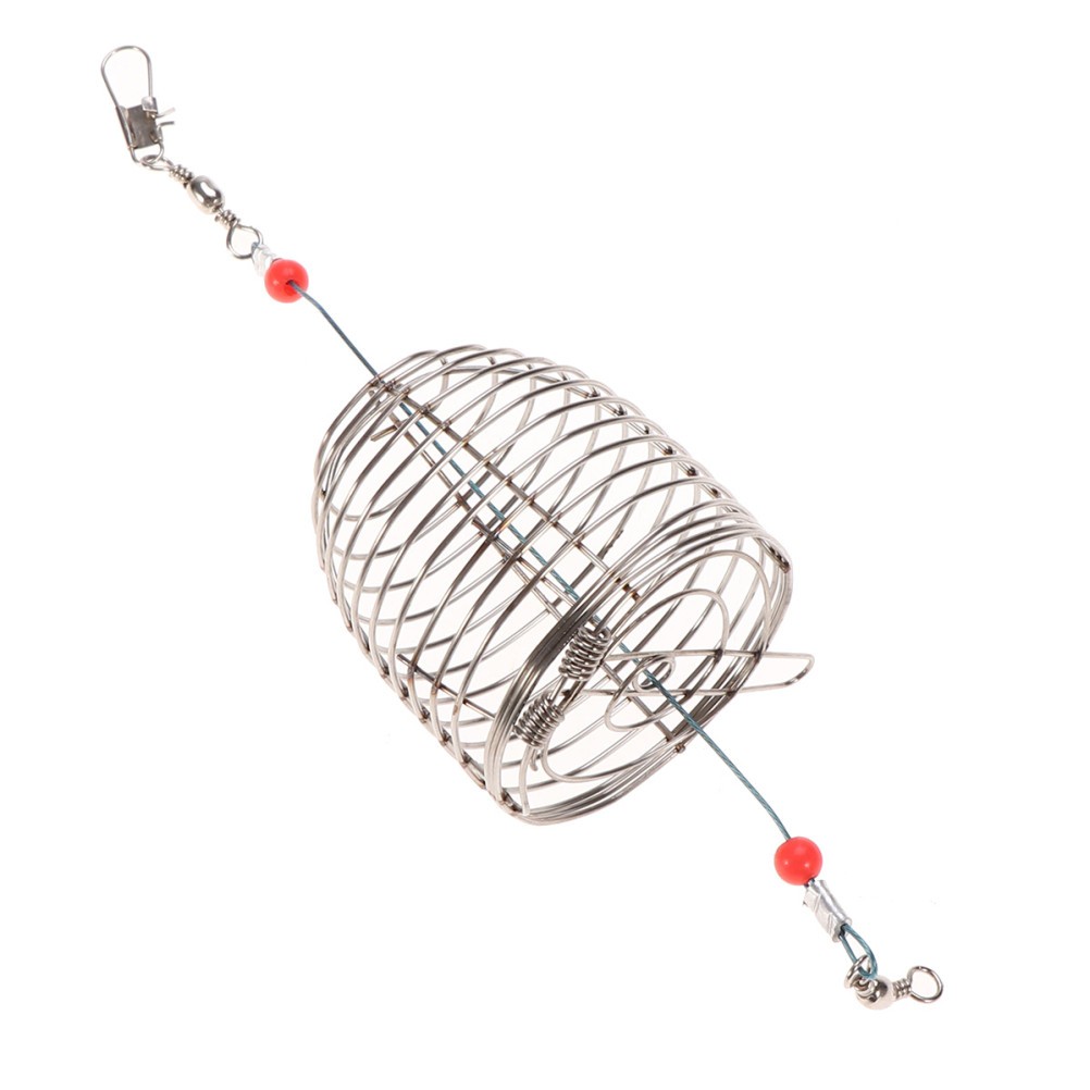 5 PCS Fishing Accessories Stainless Steel Bait Cage Feeder Basket - Image 7