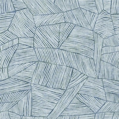 FD26401_Seychelles Mosaic blocks Denim blue off white Fine Decor Wallpaper