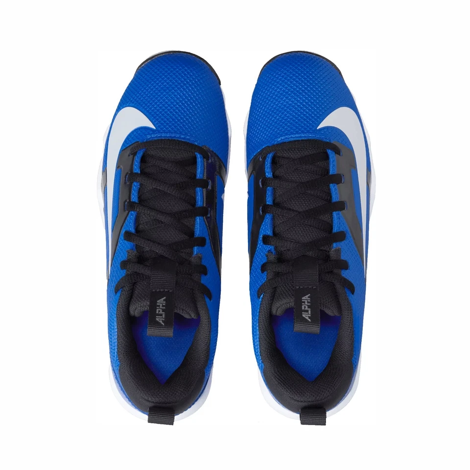 Nike Kids'  Alpha Menace 4 Shark Football Cleats FQ4012-400 Size 4Y Royal/White - Image 4 of 4