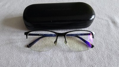 Ralph Lauren Polo Schwarz / Rot Brillengestell. PH 1176. Mit Koffer.
