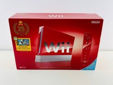 Nintendo Wii Super Mario Bros 25th Anniversary Limited Edition Red Console W/Box