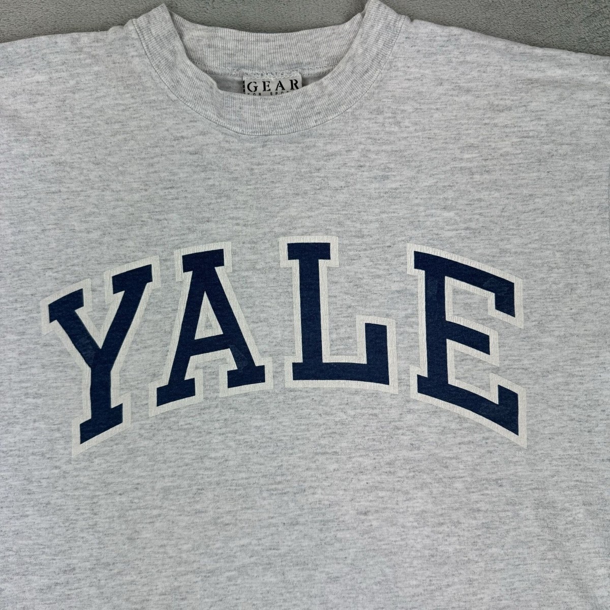 Vintage YALE University Oversized Heather Grey Short Sleeve