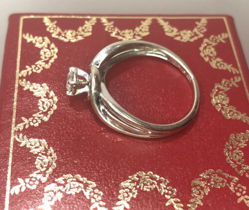 Anello di fidanzamento solitario rotondo tenuta di nozze oro bianco 10k 1/4Ct diamante SI 7 - Foto 3 di 11