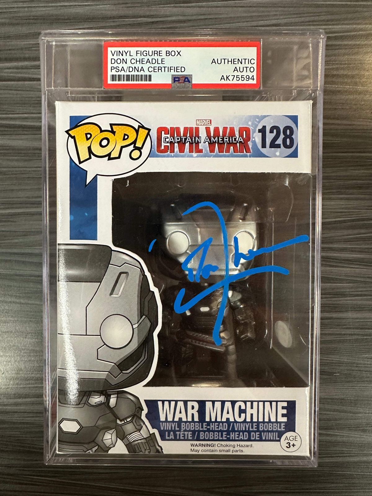 Funko POP! Marvel: Captain America Civil War - War Machine (Signed/Don Cheadle/P