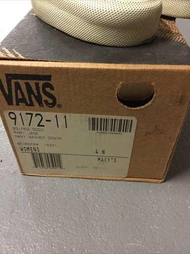 Zapatillas vintage para mujer talla 4 N Vans Mary Jane hechas en EE. UU. con caja y recibo - Imagen 2 de 12