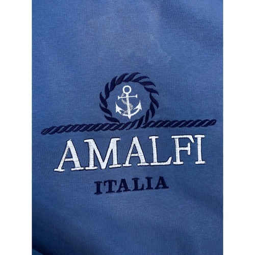 Amalfi Italy Sweatshirt Women's Large Blue Amalfi Italia Embroidered - Picture 3 of 5