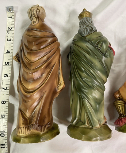Vintage from Japan Paper Mache Nativity Scene Lot of 6 Large Pieces 10" GC - Picture 8 of 24