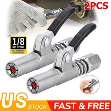 2Packs Grease Gun Coupler High-Pressure Quick Release Lock Oil Injection Nozzles
