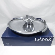 Dansk Ascend Chip and Dip Set Metal Serveware Bowls 802225 AS IS