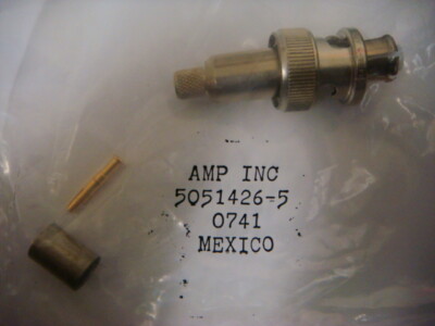 LOT Two (2) AMP RF Microwave Cable Connectors # 5051426-5 -- New and Unused