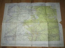 1952 WORLD AERONAUTICAL CHART MAP - U.S. AIR FORCE - 28 1/2" X 22" - TUB RH-3