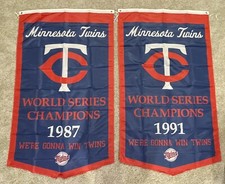 Minnesota Twins MLB World Series Champions 2 Banners/Flags Set 3’x 5’