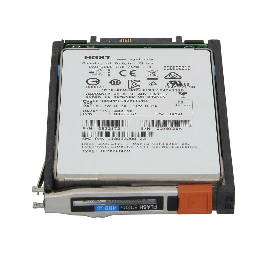 EMC D3-2S12FX-400 400GB 005051590 SAS 12Gb 2.5" Unity D3122F 300 400 500 600 SSD - Image 2 of 4