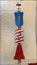 NEW FOURTH 4th OF JULY PATRIOTIC DOOR WALL HANGING "USA" RED WHITE  BLUE