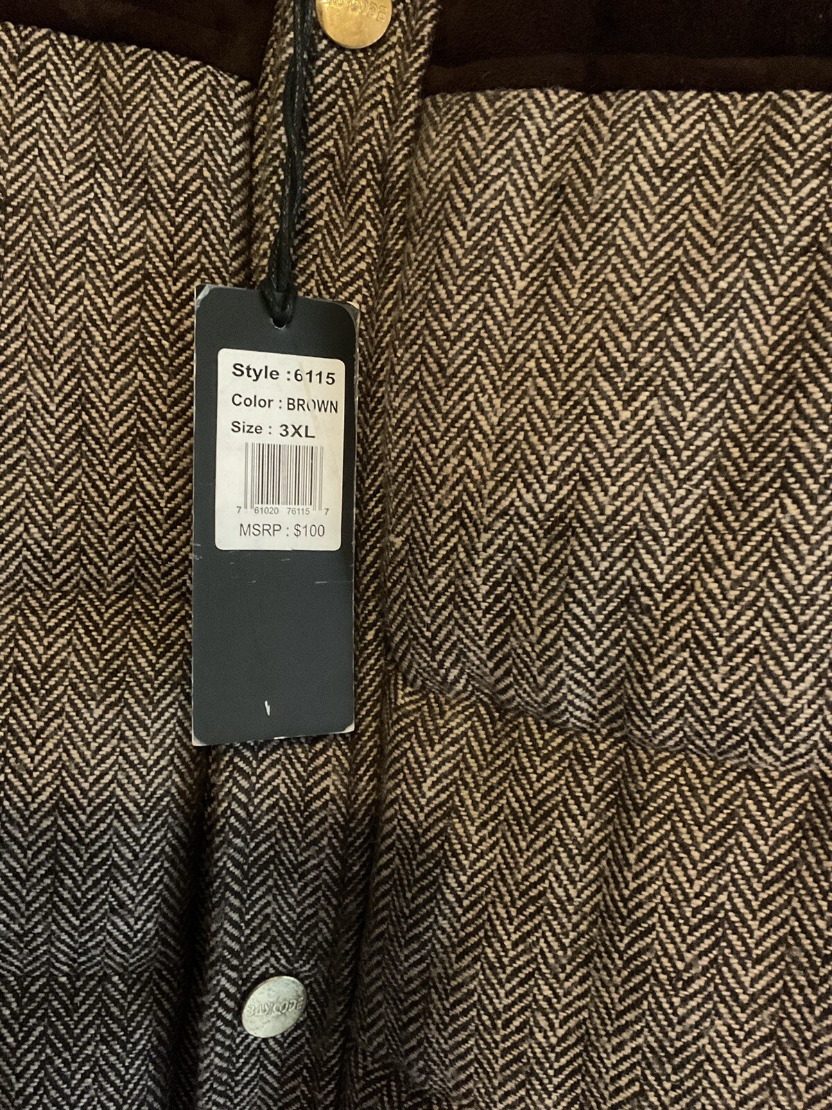 Vtg Y2K Eastside Westside Basic Code Brown Herrin… - image 5