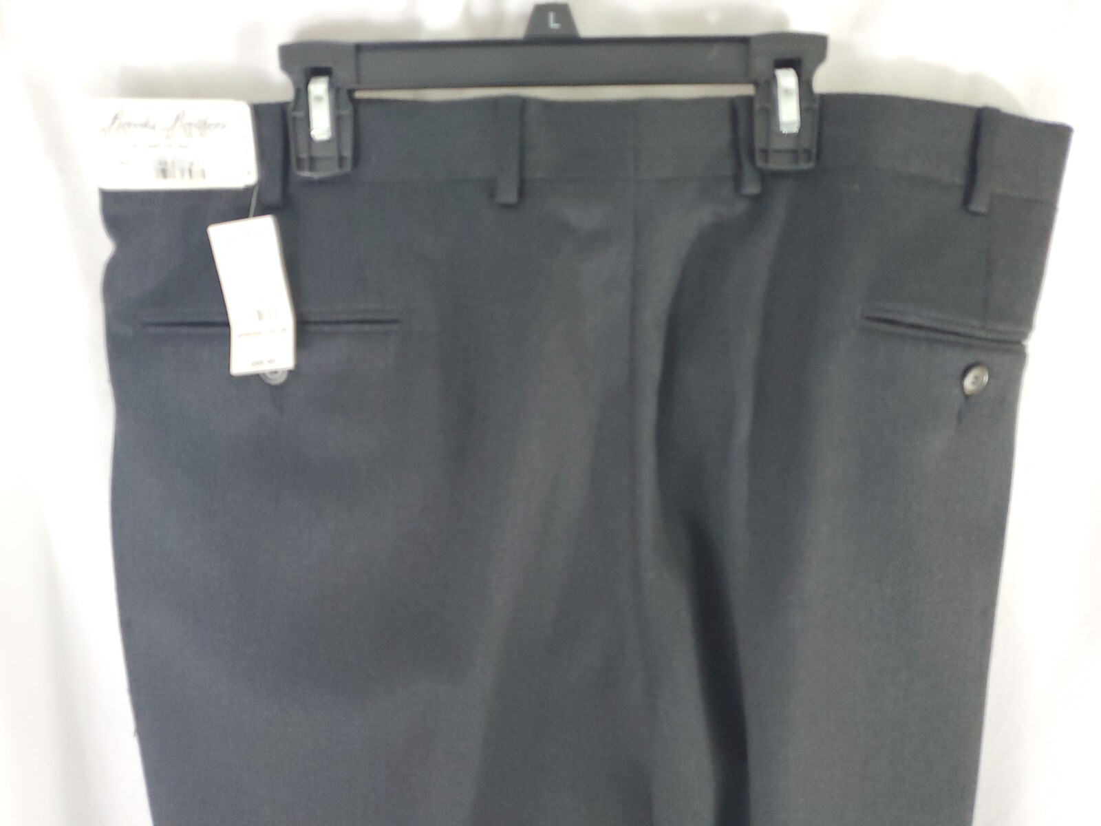 BROOKS BROTHERS Mens Black 346 Pleated Trouser Pants Sz W38 L31 -NEW & FREE SHIP