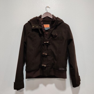 Merrell Opti-Warm Dark Brown Bomber Style Coat Women's size M Double Layer Thick