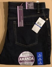 Gloria Vanderbilt Women's Amanda Heritage Fit Tapered Leg Jeans New Rinse Blue