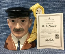 Royal Doulton Orville Wright Toby Jug D7178 Large 7.25
