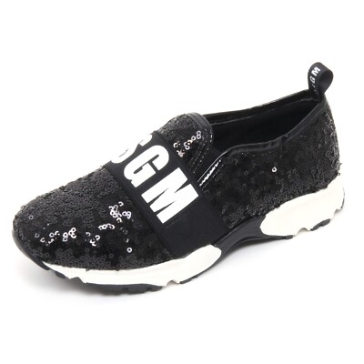 B6206 sneaker girl MSGM shoe black sequins shoe kid