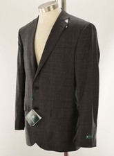 B by BROOKS BROTHERS Brown PLAID Classic Fit Wool Blend Suit Jacket 38R NWT