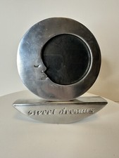 Vintage Silver Moon Sweet Dreams Rocking Picture Frame by Burnes of Boston