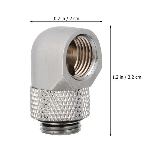 3 Count Rotating Elbow Joint Water Cooling Fitting Travel Computer System - Afbeelding 4 van 12
