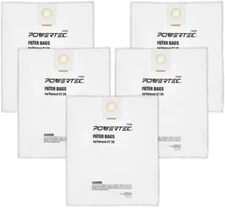 POWERTEC 75038 Self-Cleaning Filter Bag for Festool CT 36 496186(5-Pack)