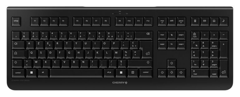 CHERRY KW 3000 tastiera Universale RF Wireless AZERTY Francese Nero