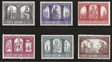 Vatican  Scott #433- 438 Mint NH  Compl  Christianization of Poland Millenium