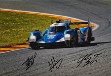 Cheng, Pin Tung, Panciatici Hand Signed Alpine Nissan 12x8 Photo Le Mans 2016 1.