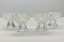 Vintage Set Of 4 Footed Cordial Glasses 2.25" Tall