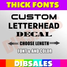Custom Text Vinyl Lettering Sticker Decal Window Trailer Business Car Name Boat
