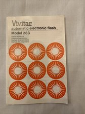 Vivitar Model 283 Automatic Electronic Flash Owner's Manual Instruction Guide