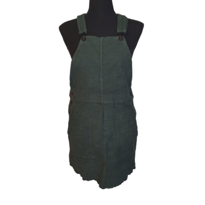 American Eagle Green Corduroy Overall Dress XS | eBay