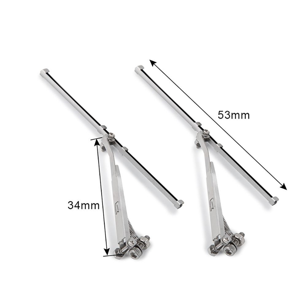 FURREN 1 paio di tergicristalli in metallo per 1/10 TELECOMANDO Crawler Auto TRX4 Defender G500 TRX6 G63 SCX10 90046 D90 JIMNY, argento