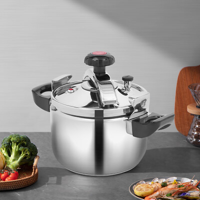 5L Pressure Canner Cooker Stainless Steel Pressure Pot Kitchen Cookware 60kpa