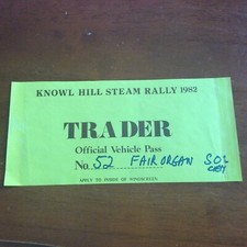 Pass Knowl Hill Steam Rally Trader Pass 1982