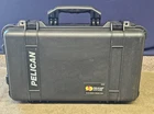 Pelican 1510 Travel Hard Portable Case Camera Wheeled Handle Luggage Black