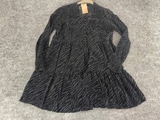 Gallery Dress 8 Swing Mini Leopard Cheetah Print Sweater Dress UK 10 N124