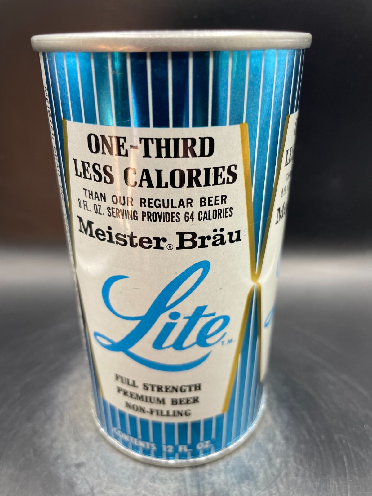 Meister Brau Lite Empty Fan Tab Beer Can. Meister Brau, Inc., Chicago