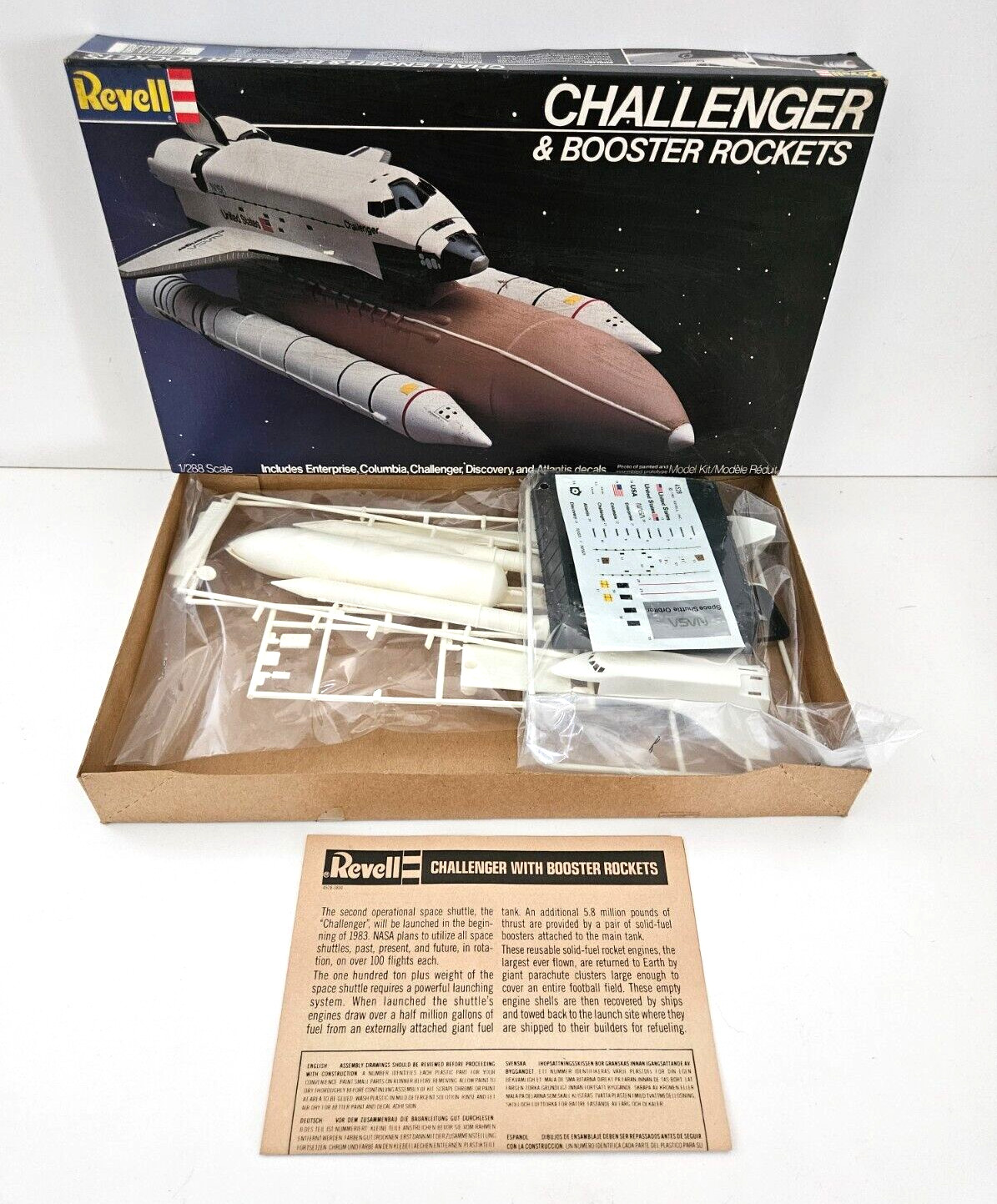 Challenger Booster Rockets REVELL 2X LOT 1/288 CHALLENGER & BOOSTER ROCKETS + 1/144 SATURN V ...