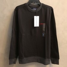 NWT Calvin Klein Jeans Men's All Cotton Crewneck Sweatshirt Black Red NEW