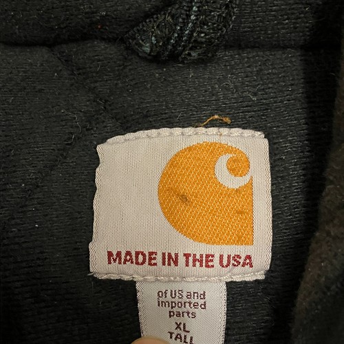 Giacca Carhartt Active vintage J140 nera foderata trapuntata uomo XL made in USA - Foto 7 di 20