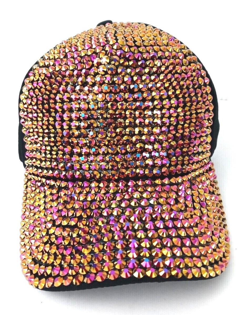 ???TREASURE JEWELS: PINK BLING Rhinestone Studded Hat Womens Jeweled Rhinestone Studded Hat - Crystal Gem Bling  main image 2