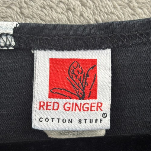 Vintage Red Ginger Etuikleid Damen M schwarz weiß marine tropisch AOP 90s Beachy - Bild 6 von 13