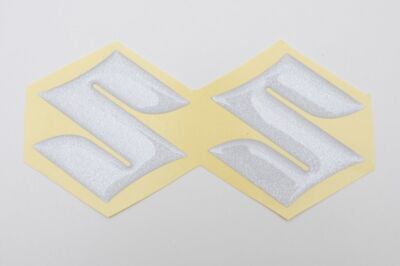 SUZUKI GSXR GSX-R Emblem 3D Sticker Set of 2pc, Reflective White color ...