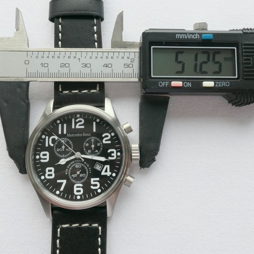 Mercedes Benz Classic Aviator Pilot Driver Sport Car Accessory Chronograph Watch - Picture 19 of 22